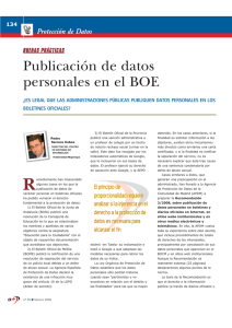 Publicación de datos personales en el BOE