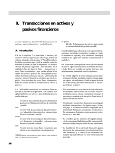 Transacciones en activos y pasivos financieros