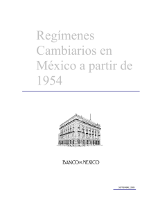 Regímenes Cambiarios en México a partir de 1954