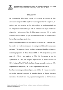 DISCUSIÓN De los resultados del presente estudio cabe destacar