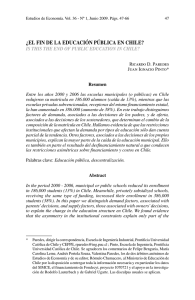 ¿El Fin dE la Educación Pública En chilE?