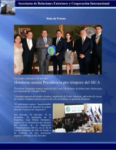 Honduras asume Presidencia pro témpore del SICA