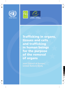 Trafficking in organs, tissues and cells and trafficking in