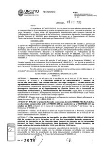 Page 1 # UNCUYO RECTORADo 2013 #a UNVERSIDAD AÑO DEL