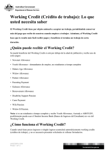 Working Credit - What you need to know