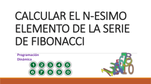 calcular el n-esimo elemento de la serie de fibonacci
