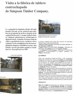 Visita a la fábrica de tablero contrachapado de Simpson Timber