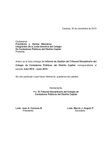 informe anual tribunal disciplinario 2014