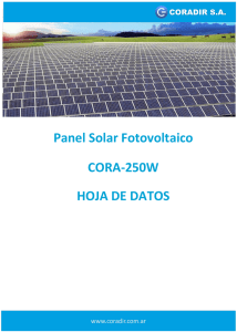 Panel Solar Fotovoltaico CORA