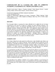 COMPARACION DE LA CALIDAD DEL AIRE EN AMBIENTE