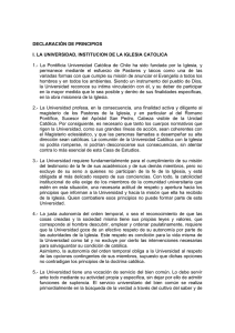 Declaración de Principios - Pontificia Universidad Católica de Chile