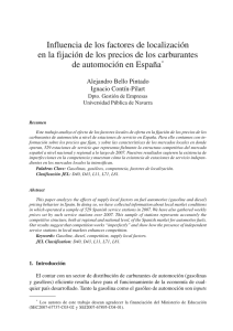 Influencia de los factores de localización en la fijación de los precios