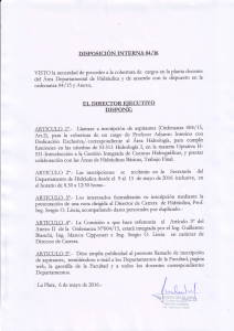 EL DIRECTOR EJECUTIVO DISPONE: ARTICULO 1".