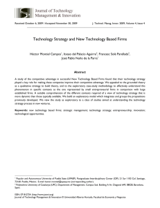 Technology Strategy and New Technology Based Firms