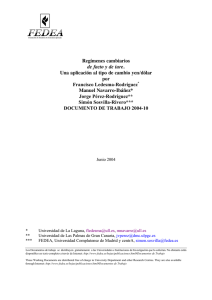 Regímenes cambiarios de facto y de iure. Una aplicación al tipo de