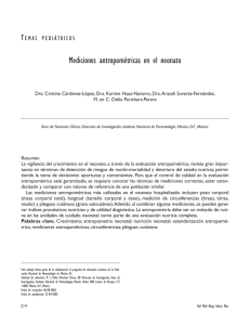 Temas pediátricos. Mediciones antropométricas en el neonato