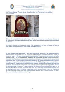 La Virgen María “Puerta de la Misericordia" en Roma para el Jubileo