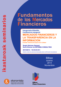 MERCADOS FINANCIEROS Y LA TRANSPARENCIA EN LA