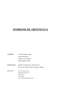 SINDROME DE ABSTINENCIA