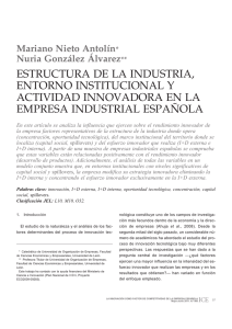 estructura de la industria, entorno institucional y