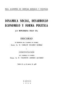 Dinámica social, desarrollo económico y forma política