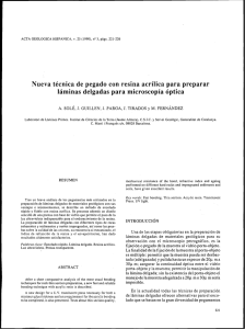 Nueva tecnica de pegado con resina acrílica para preparar