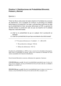 Práctica 3: Distribuciones de Probabilidad Binomial, Poisson y Normal