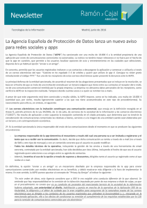 La Agencia Española de Protección de Datos lanza un nuevo aviso