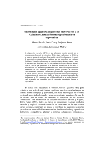 (dis)Función ejecutiva en personas mayores con y sin Alzheimer