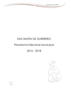 SAN SIMÓN DE GUERRERO Plataforma Electoral Municipal 2016