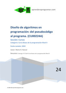 CU00224A Diseño de algoritmos programacion del pseudocodigo