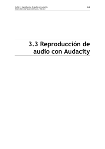 3.3 Reproducción de audio con Audacity