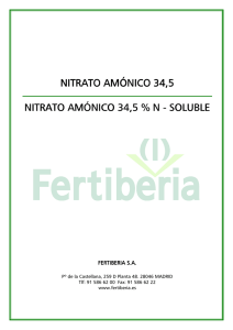 Nitrato Amónico 34,5% N - Soluble