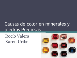 Causas de color en minerales y piedras Preciosas