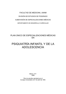 PUEM de Psiquiatría Infantil - Sitio Oficial de la Secretaría de Salud