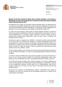 Carta del director general de Bellas Artes