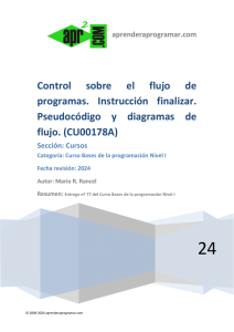 CU00178A Control flujo programa instruccion finalizar