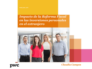 Impacto de la Reforma Fiscal en las inversiones personales