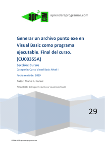 Generar .exe en Visual Basic: Curso Nivel I (CU00355A)