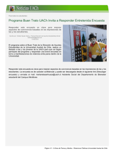 Programa Buen Trato UACh Invita a Responder Entretenida Encuesta