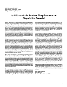 La Utilización de Pruebas Bioquímicas en el Diagnóstico Prenatal