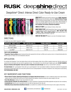 Deepshine® Direct: Intense Direct Color Ready-to-Use Cream