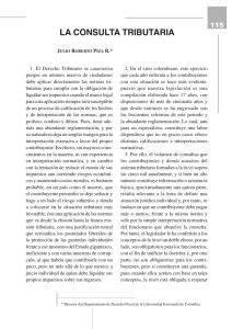 LA CONsULTA TRIBUTARIA - Revistas Universidad Externado de