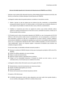 Informe de bipartita FENAPES – CES por Infraestructura 25-02-16