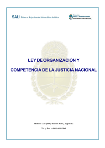 ley deorganización y competencia de la justicia nacional