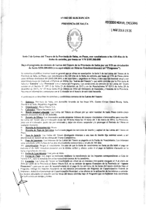 Page 1 AVISO DE SUSCRIPCIÓN PROVINCIA DE SALTA