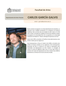 CARLOS GARCÍA GALVIS - Pontificia Universidad Javeriana