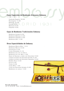 Cajas Especiales de Bombones Artesanos Embassy Cajas de