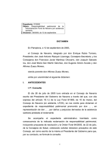 Responsabilidad patrimonial de la Administración Foral de Navarra