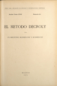 el metodc^ decroly